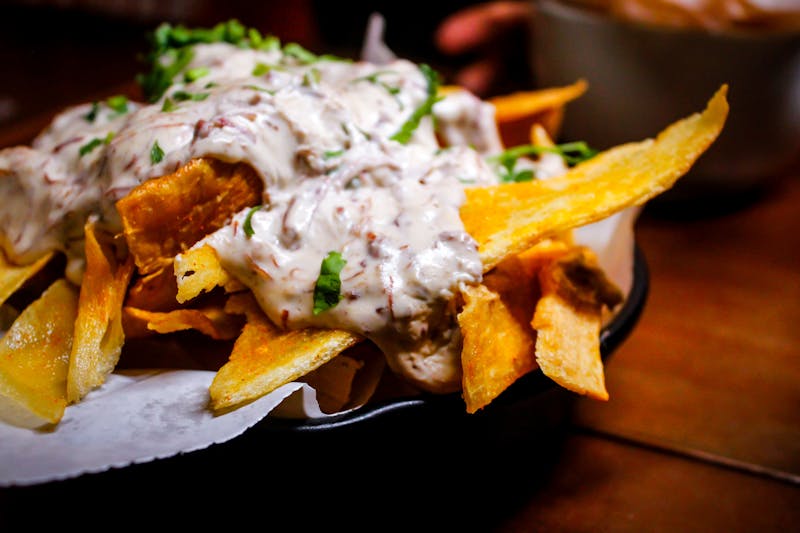Wings over sauce station at event